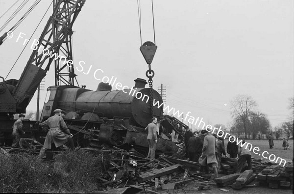 SALVAGING  WRECKED TRAIN